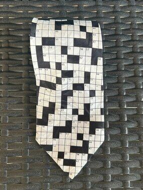 Fratello Handmade Crossword Puzzle Novelty Necktie Rare Collector Piece Tie READ